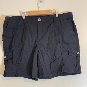 Style & Co Shorts Womens Size 18 Black Cargo Bottoms